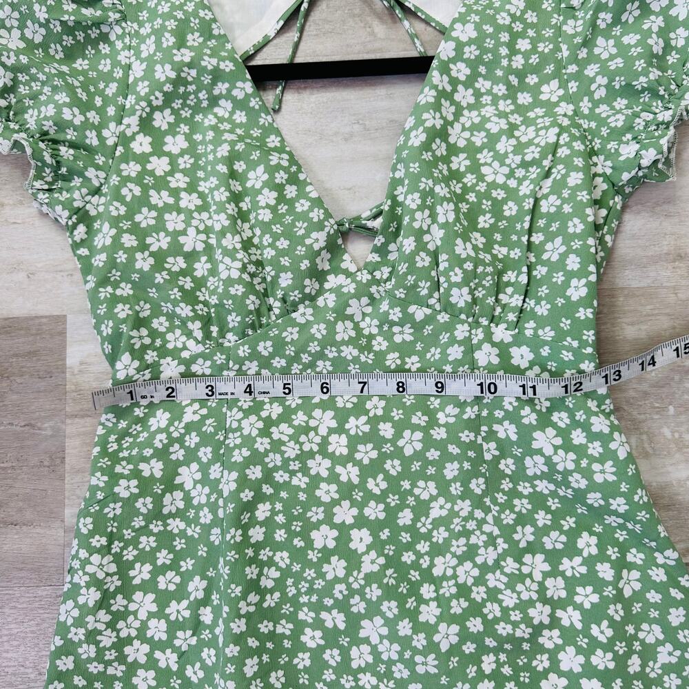 Princess Polly Kacey Mini dress in green floral - Picture 10 of 12